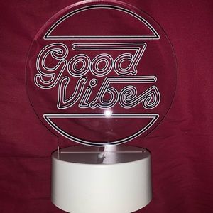 Good vibes light up sign